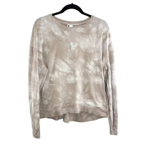 All in Motion - Target White & Tan Tie Dye Pullover Sweatshirt Women's Large